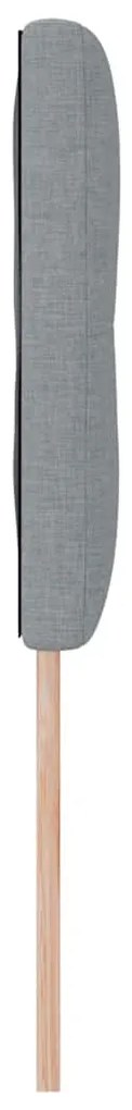 Cabeceira LED em tecido cinza claro com botões, 72 cm