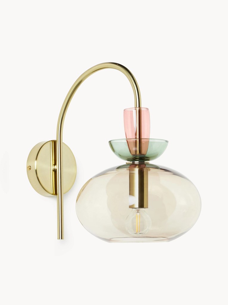 Candeeiro de parede em vidro colorido Nyra