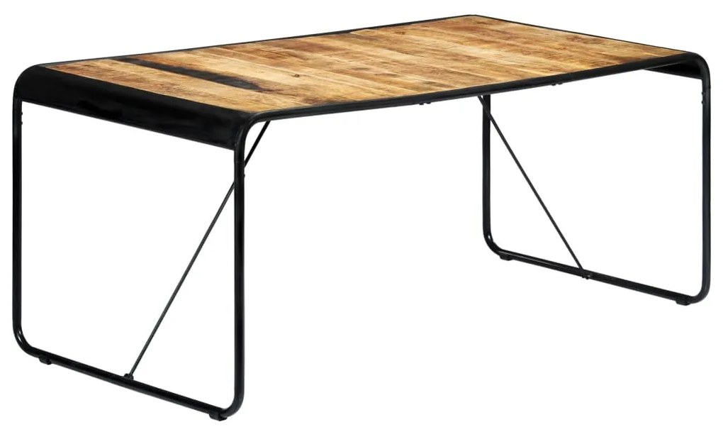 Mesa de jantar 180x90x76 cm madeira de mangueira maciça áspera