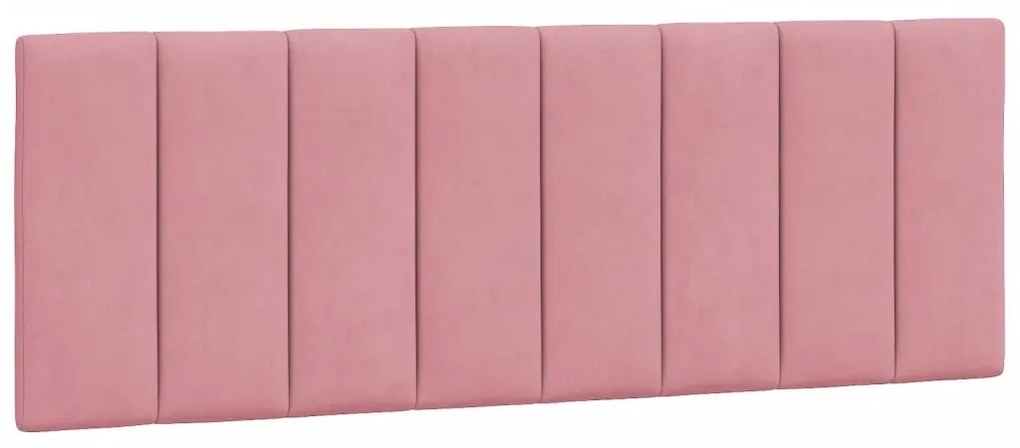 Cama com colchão 140x190 cm veludo rosa