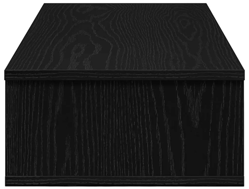 Prateleira parede c/ gavetas 80x34x17 cm deriv. madeira preto