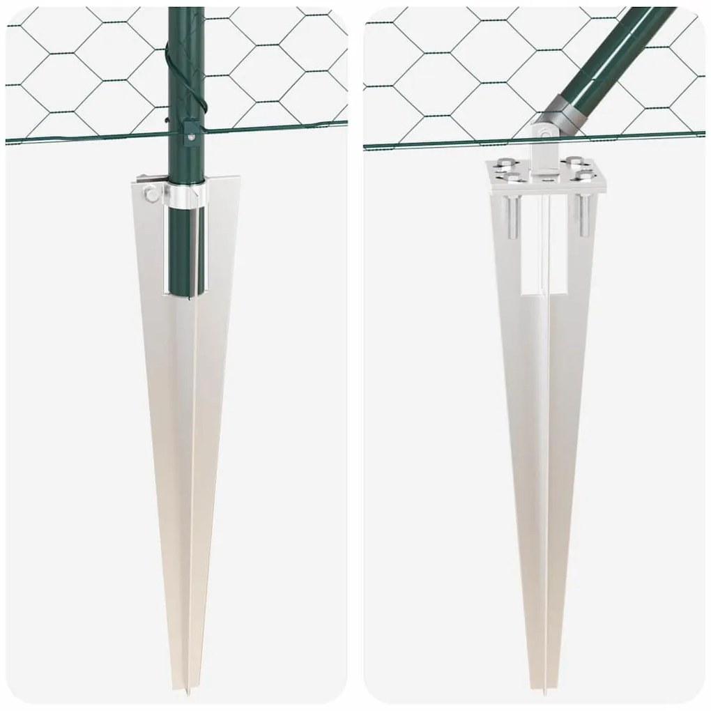 Cerca Hexagonal vidaXL Verde 1,2x100 m Aço