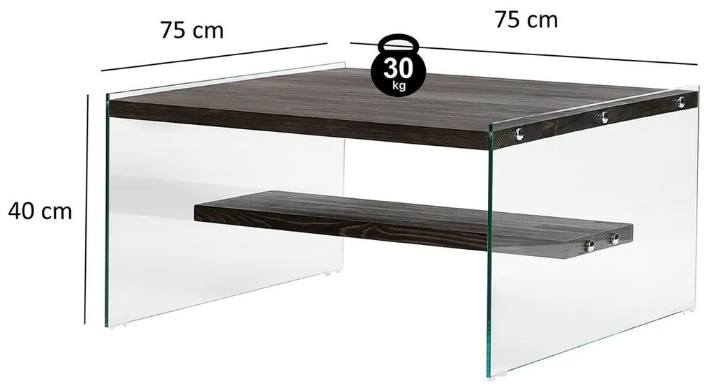 Mesa de Centro Aqua – Antracite – 75x40x75 cm