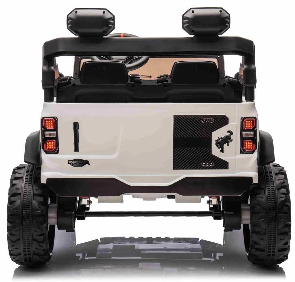 Carro elétrico para crianças 24V 2 lugares Ford Bronco XXL com tração traseira, licenciado Rodas Plástico Branco