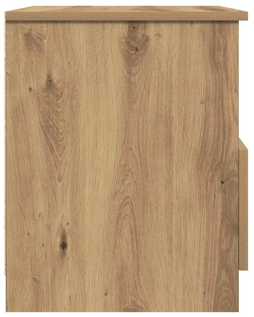 Mesa cabeceira 2pcs 40x40x50cm deriv.madeira carvalho artisiano