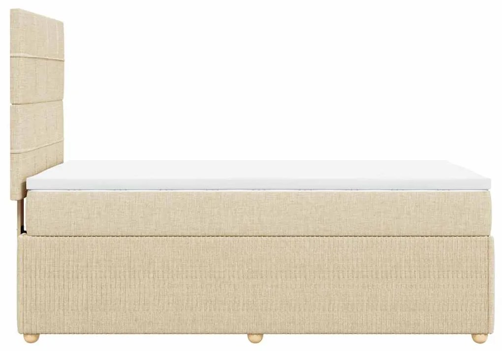 Cama com molas/colchão 80x200 cm tecido cor crème