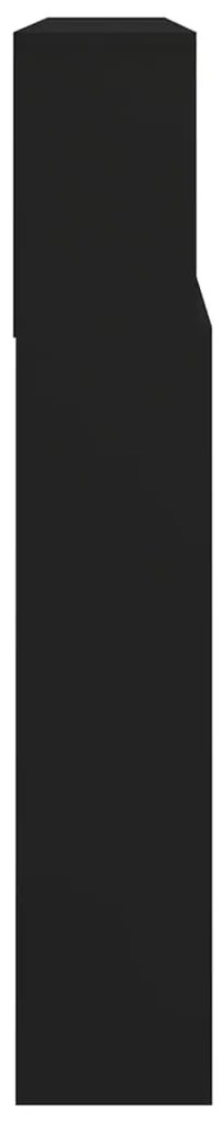 Armário de cabeceira 220x19x103,5 cm preto