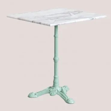 Mesa De Bar Quadrada 60x60 Cm Em Mármore Moka Ilha Paraíso Verde - Sklum