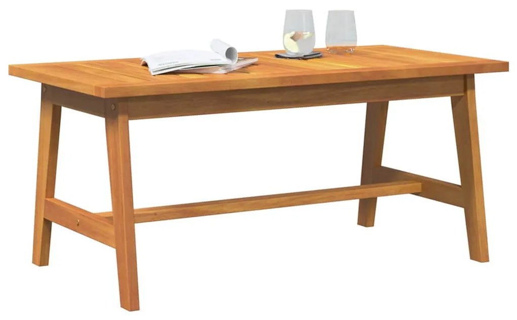 Mesa de Café vidaXL 90x45x40 cm Madeira Sólida de Acácia