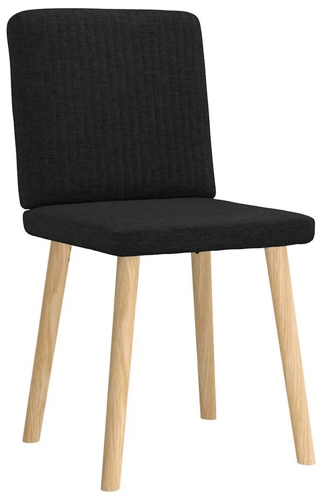 Cadeiras de jantar 2 pcs tecido preto