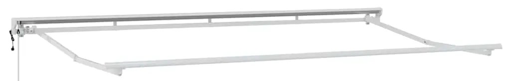 Toldo com Cortina Manual Creme 350 x 200 x 120 cm Tecido, Metal