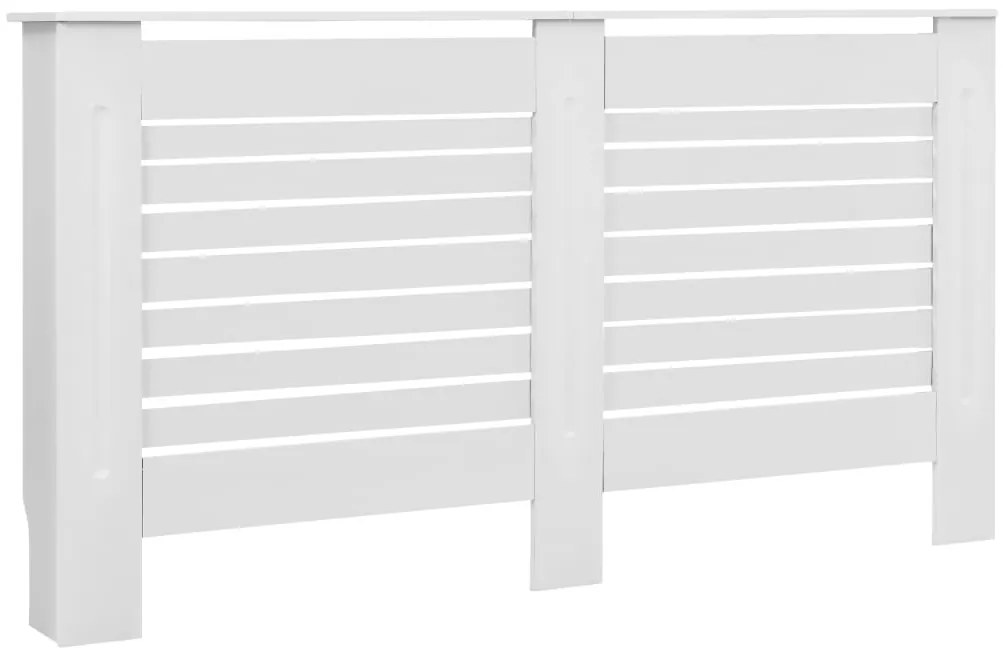 Coberturas de radiador 2 pcs 152x19x81,5 cm MDF branco