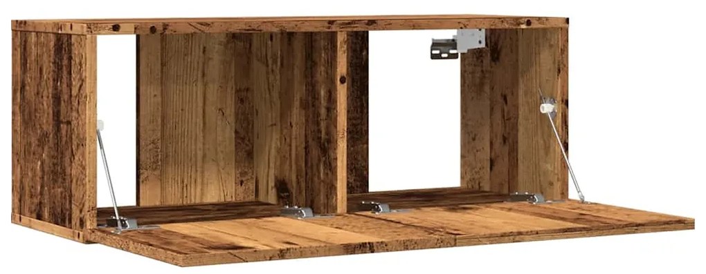 Móveis de parede para TV 2 pcs 80x30x30 cm madeira velha