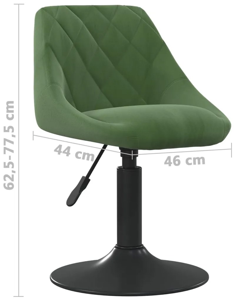 Cadeiras de jantar giratórias 4 pcs veludo verde-escuro