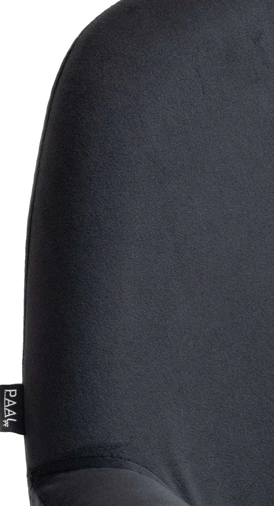 Banco de bar Braga em veludo (1 UNIDADE) com estrutura cromada 51 x 89-109 x 52 cm Preto