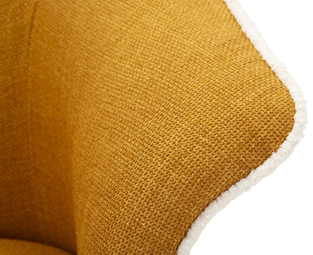 POLTRONA GIRATÓRIA 83,5x66x80 CM (ALTURA DO ASSENTO: CM 42) MOSTARDA