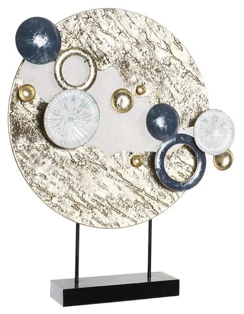 Figura Decorativa Dkd Home Decor Azul Dourado Metal Branco