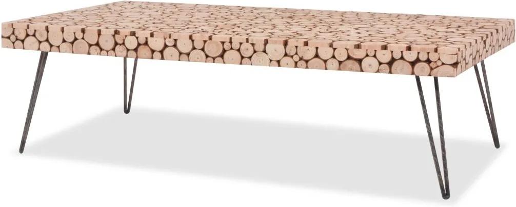 Mesa de centro 120,5x60,5x35 cm madeira abeto genuína