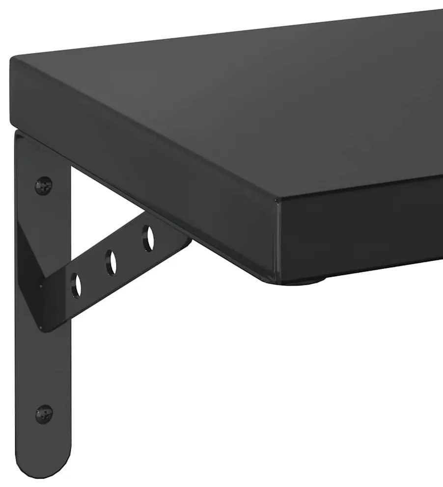 Prateleiras de parede 2 pcs 50x23,5 cm aço inoxidável prateado