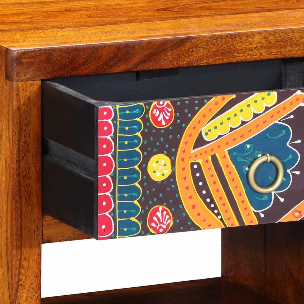 Cabinetes de Cabeceira vidaXL 2 pcs 40x35x35 cm Madeira Sólida de Acác