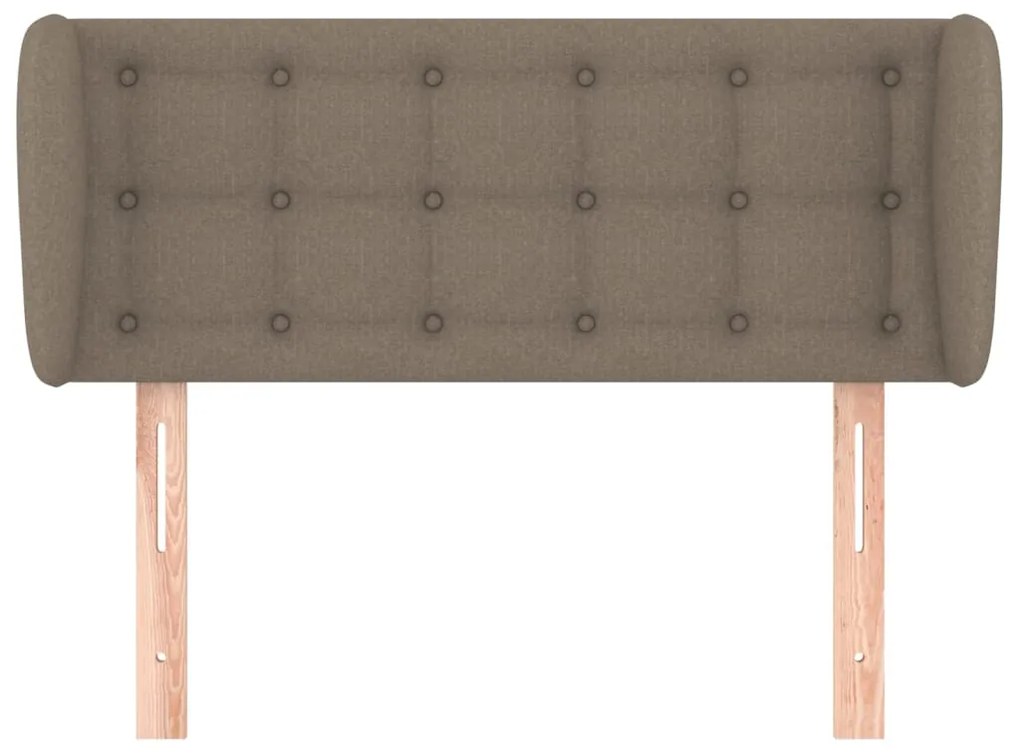 Cabeceira cama abas tecido 83x23x78/88 cm cinzento-acastanhado