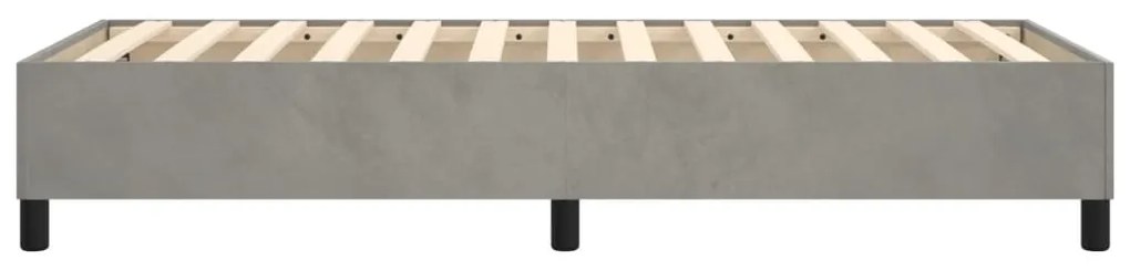 Estrutura de cama 100x200 cm veludo cinzento-claro