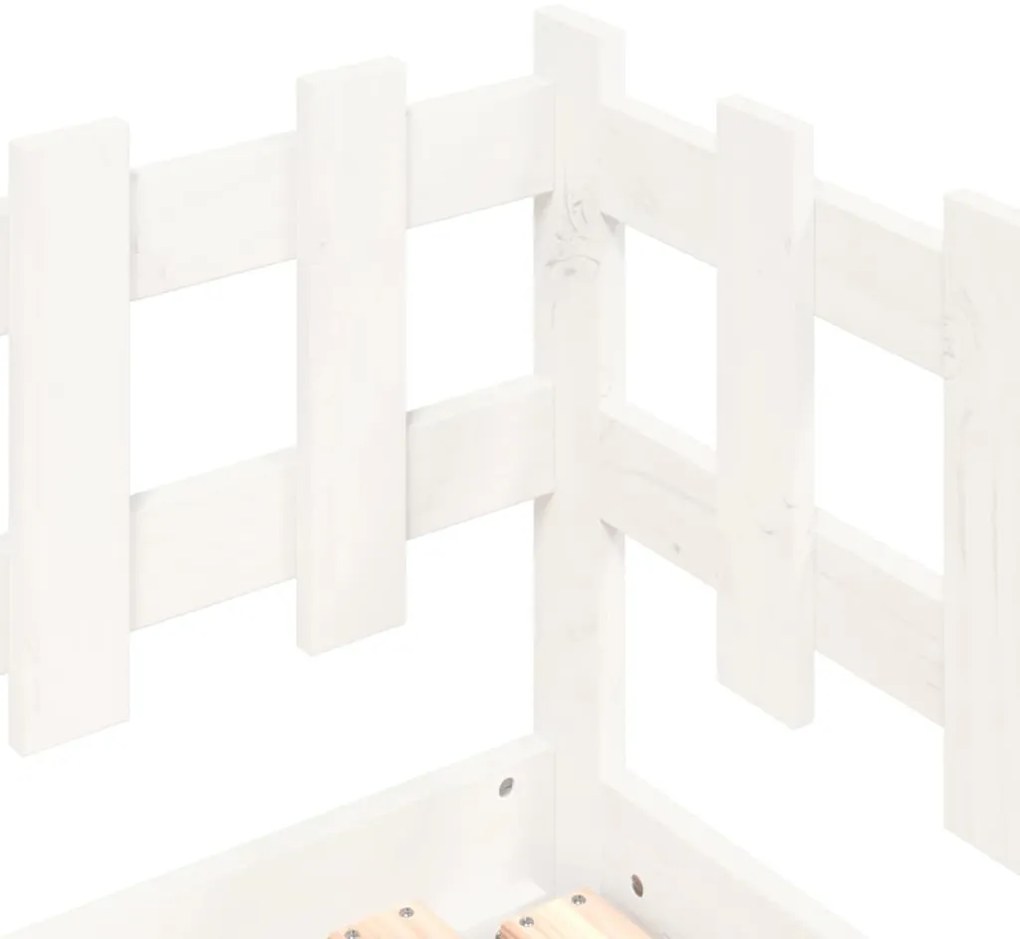 Sofá-cama de puxar 2x(80x200) cm pinho maciço branco