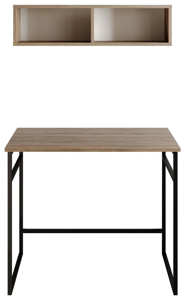 Secretária de Estudo Gama - Preto Nogueira - 90x75x60cm