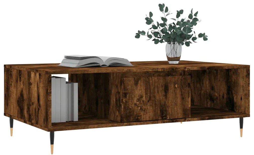 Mesa de centro 104x60x35 cm derivados madeira carvalho fumado