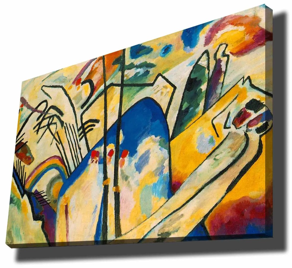 Pintura Decorativa em Tela 70100KANDINSKY007 – Multicolor – 70 x 100 c