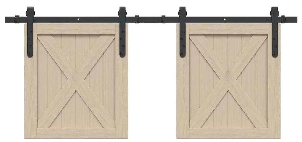 Kit p/ porta de armário deslizante 122 cm aço carbono