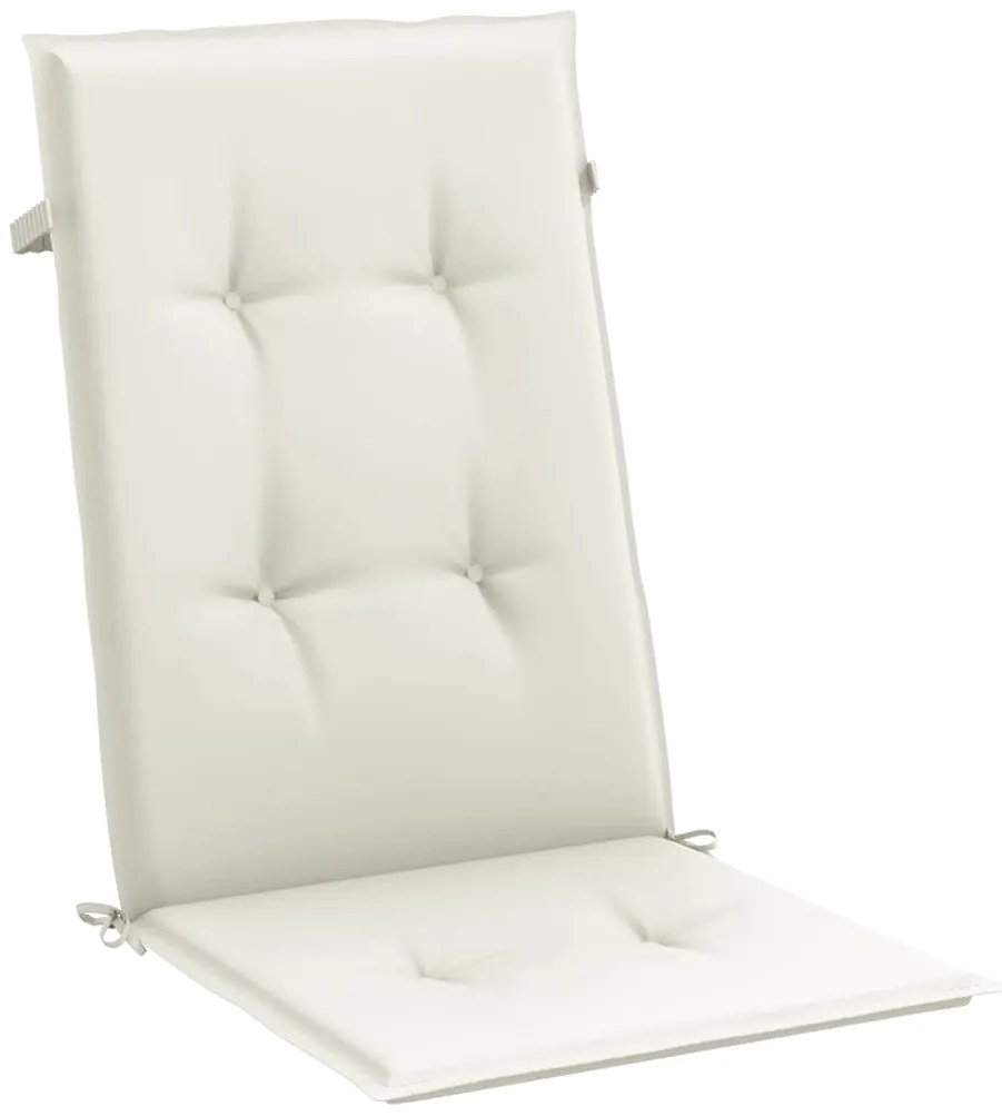 Almofadões para cadeiras altas 4 pcs mesclado tecido creme