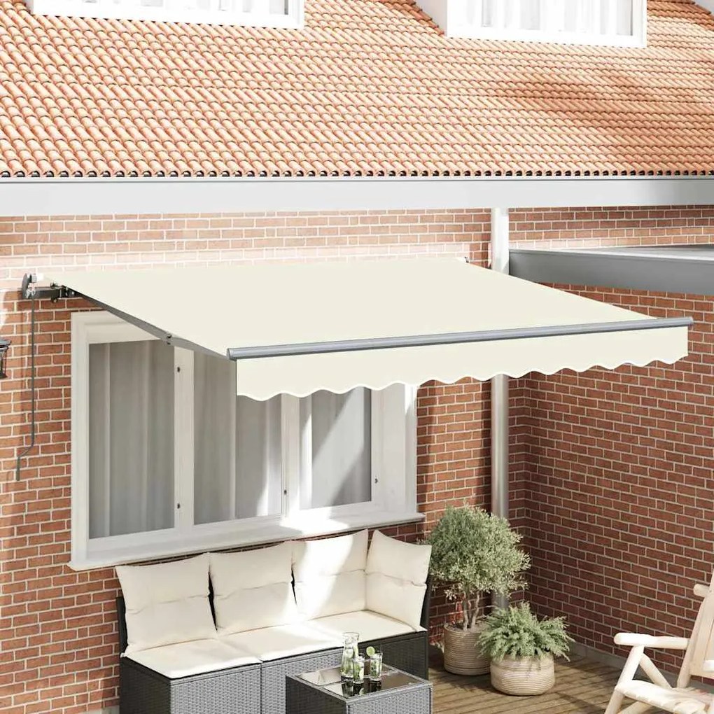 vidaXL Toldo Retrátil Manual Creme e Antracite 3 x 2 m