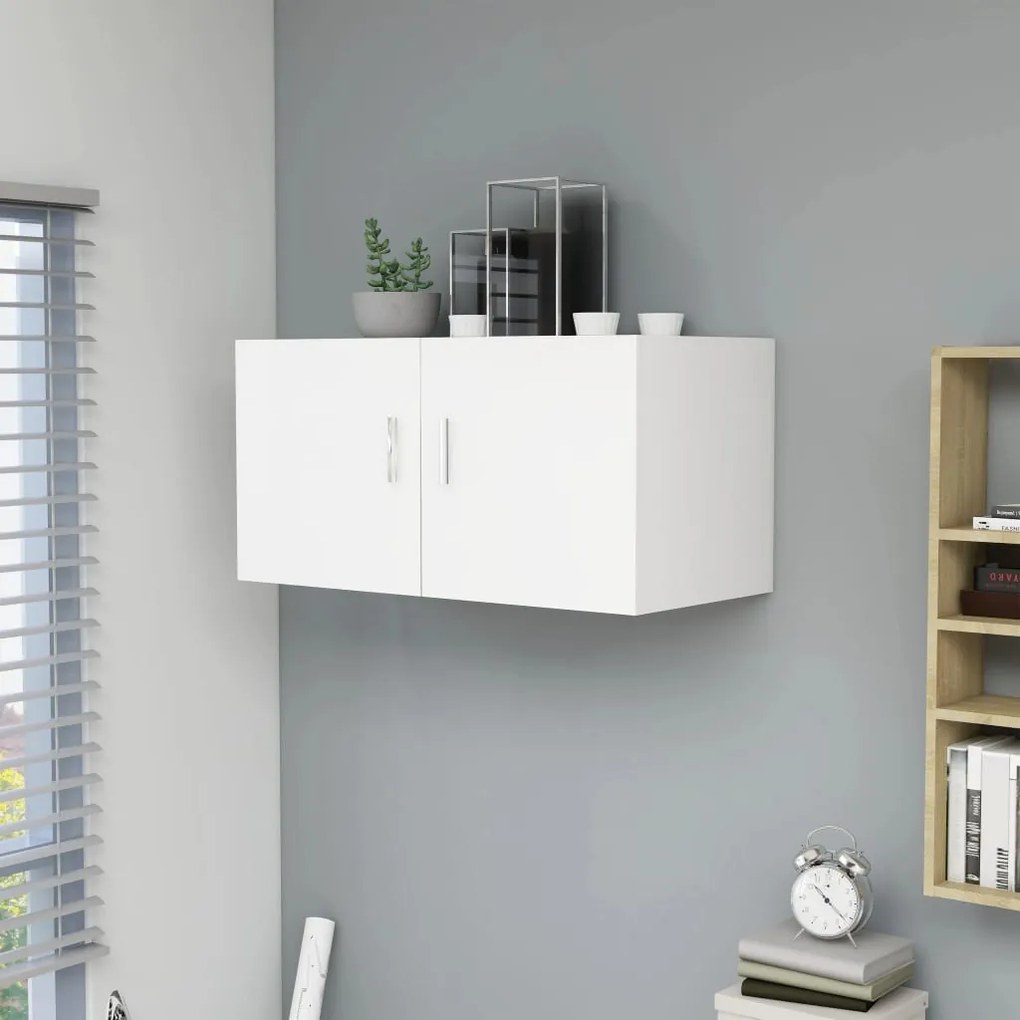 802795 vidaXL Armário de parede 80x39x40 cm contraplacado branco