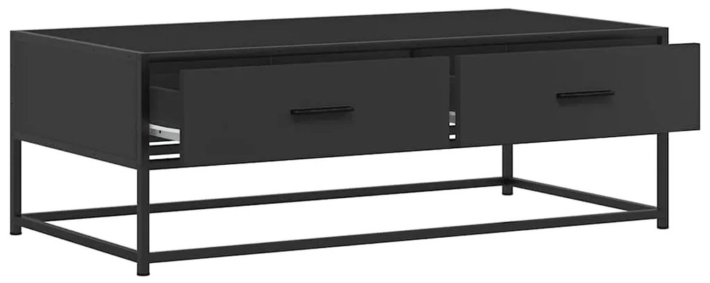 Mesa de centro 100x50x35 cm derivados de madeira/metal preto