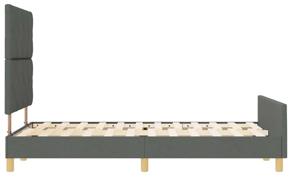 Estrutura de Cama de Tecido Cinza Escuro vidaXL 120x190 cm