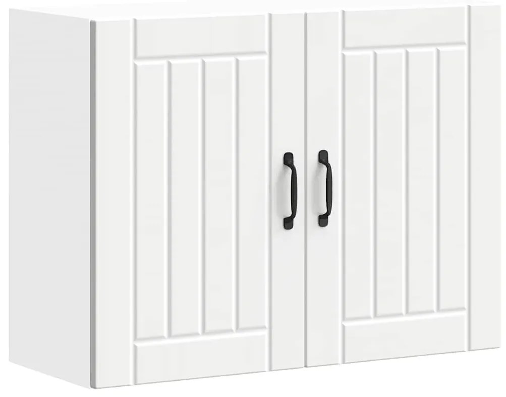 vidaXL Armário de parede da cozinha Lucca derivados de madeira branco