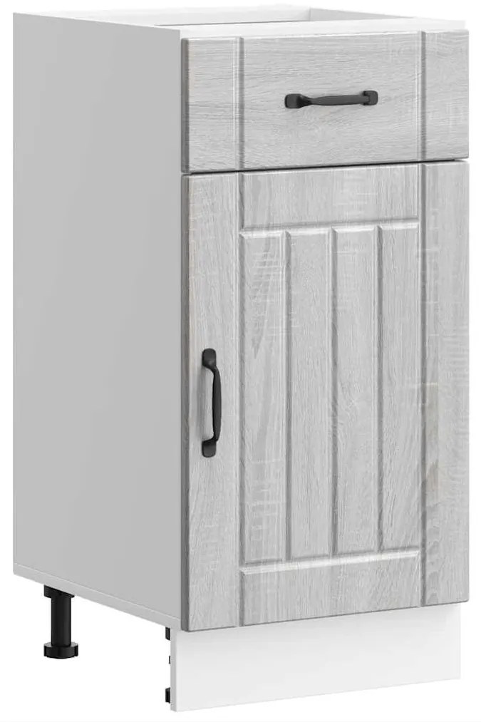 vidaXL Armário de cozinha baixo Lucca deriv. madeira cinzento sonoma