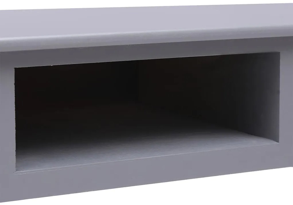 Secretária 108x45x76 cm madeira de paulownia maciça cinzento