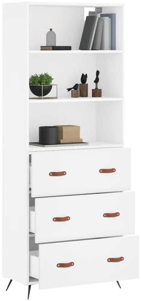 Armário alto 69,5x34x180 cm derivados de madeira branco