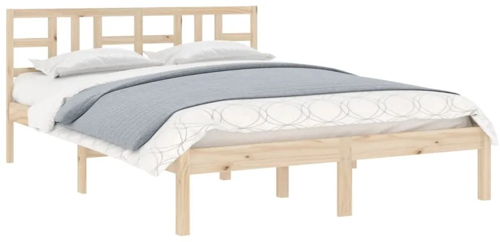 Estrutura de cama 160x200 cm madeira maciça