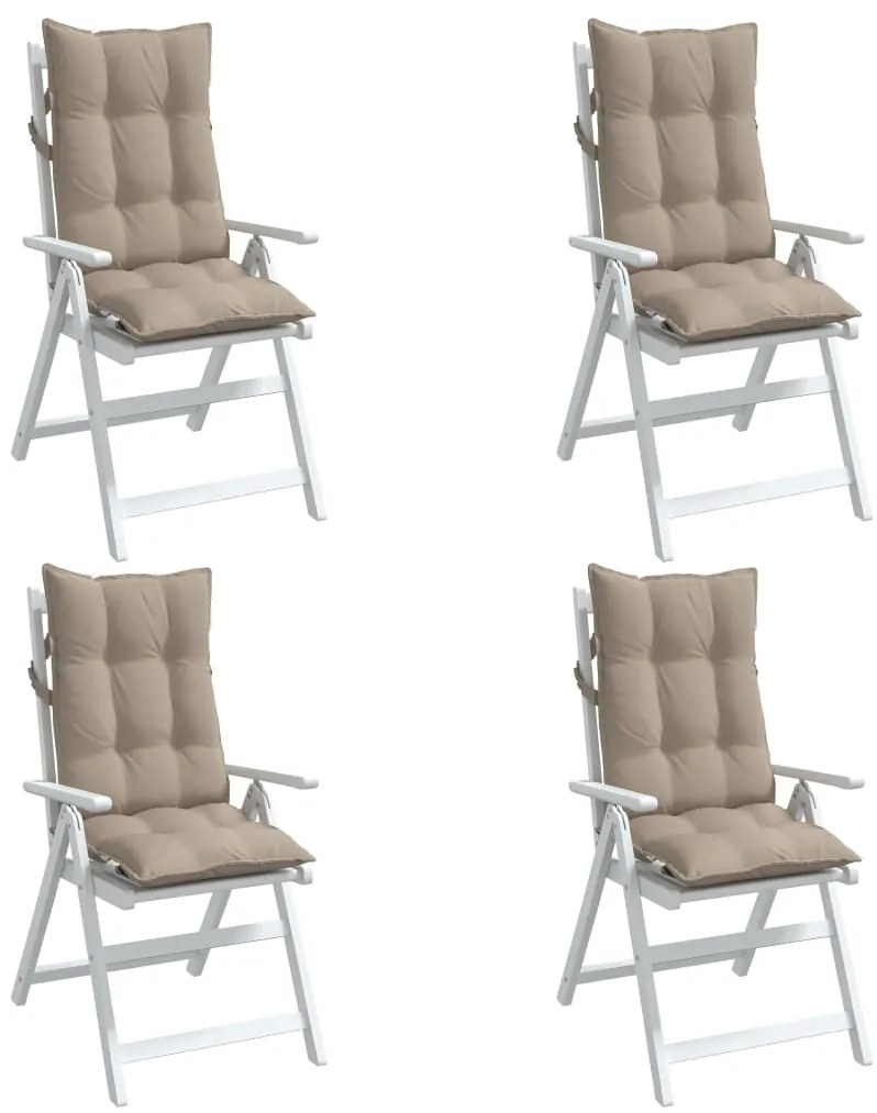 Almofadões cadeira encosto alto 4pcs oxford cinza-acastanhado