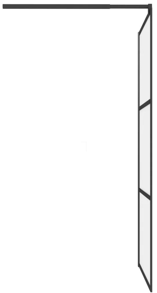 Divisória de chuveiro 100x195 cm vidro opaco ESG preto