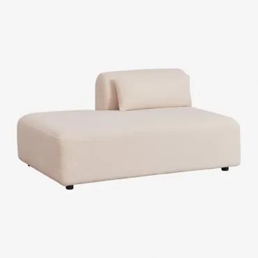 Divã Esquerdo Para Sofá Modular Fogler Chenille Creme Bege - Sklum