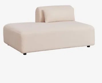 Módulo Divã Esquerdo Para Sofá Modular Fogler Chenille Creme Bege - Sklum
