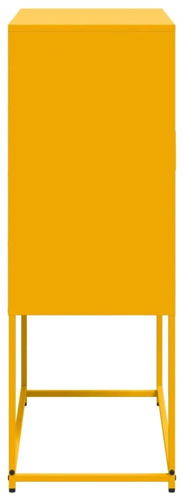 Aparador alto 68,5x38,5x107 cm aço amarelo mostarda