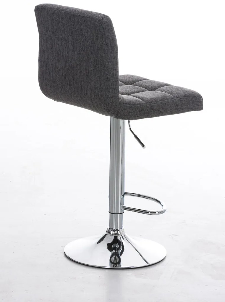 Banco de bar Peru em tecido 46 x 94-114 x 47 cm Cinzento