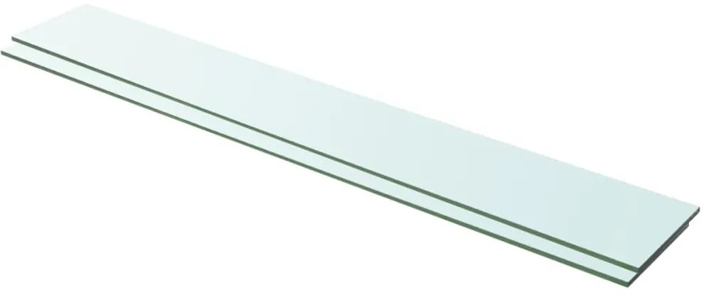 Prateleiras 2 pcs 100x15 cm vidro transparente