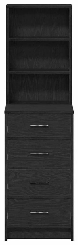 Highboard vidaXL Preto Carvalho 40x41x135 cm Madeira engenheirada