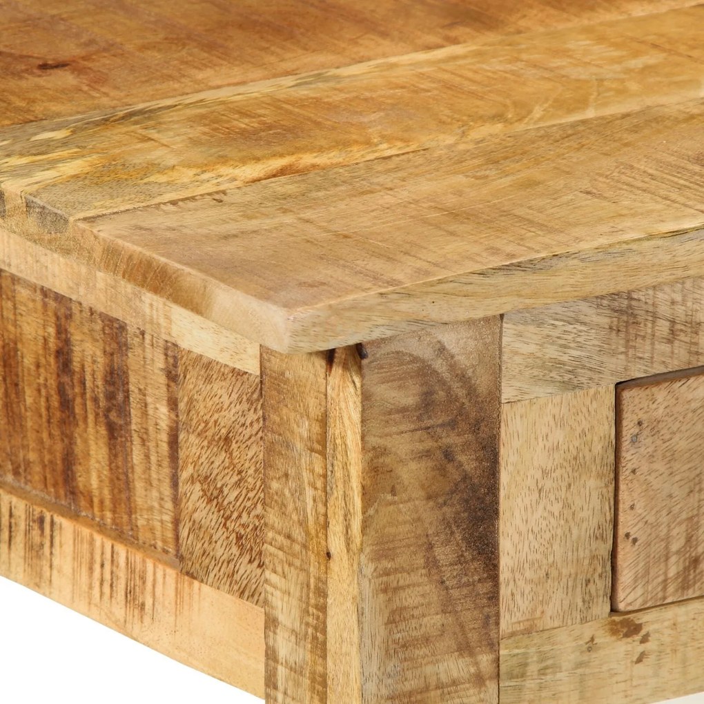 Mesa de Maquilhagem com Espelho Madeira Maciça Mangueira Áspera